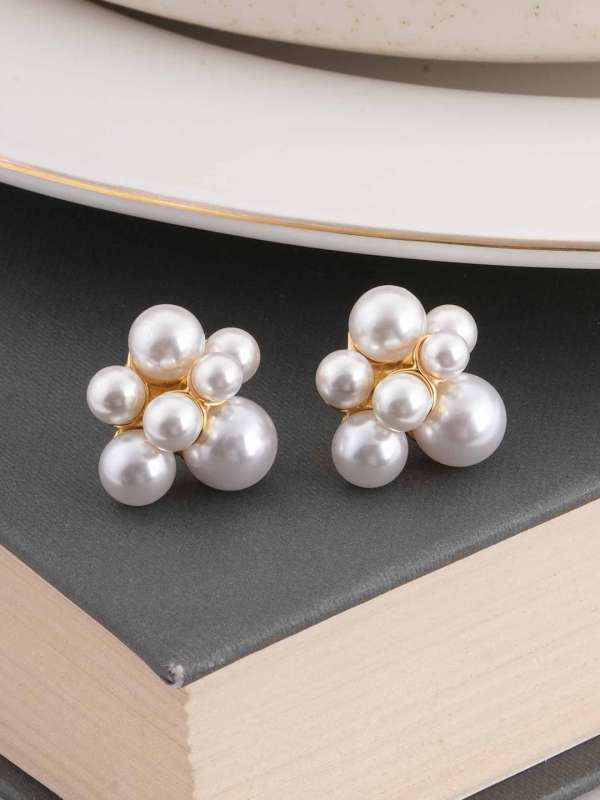 Unique Pearl Burst Stud Earrings