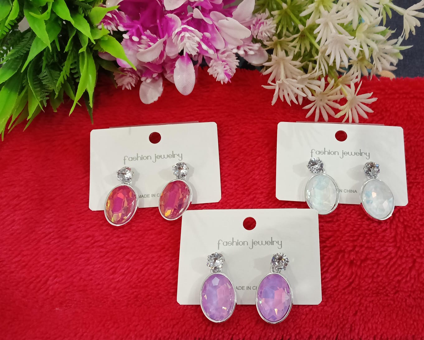 Silver Plated Small Grey Imitation Pearl Earrings