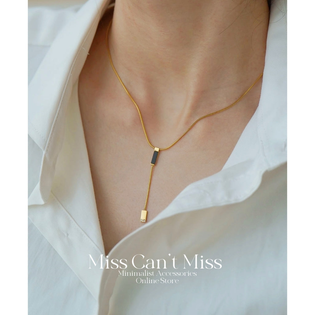 Cross-border Minimalist Y-Shape Necklace