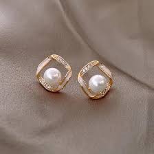 Yu Fashions Pearl Rhinestone Enamel