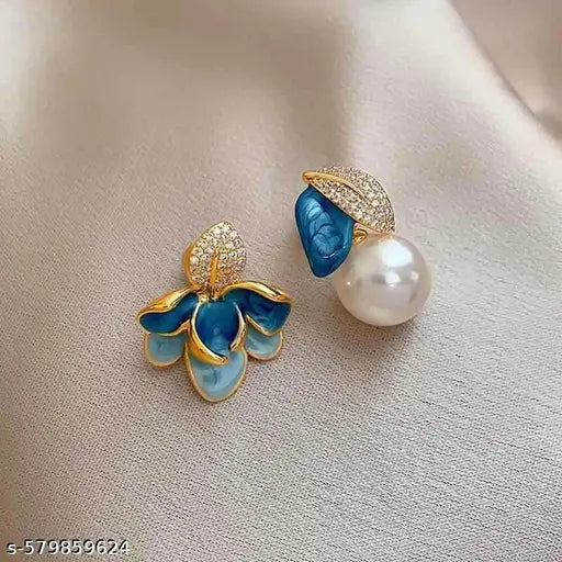 Enamel Drip Glaze Asymmetrical Earrings