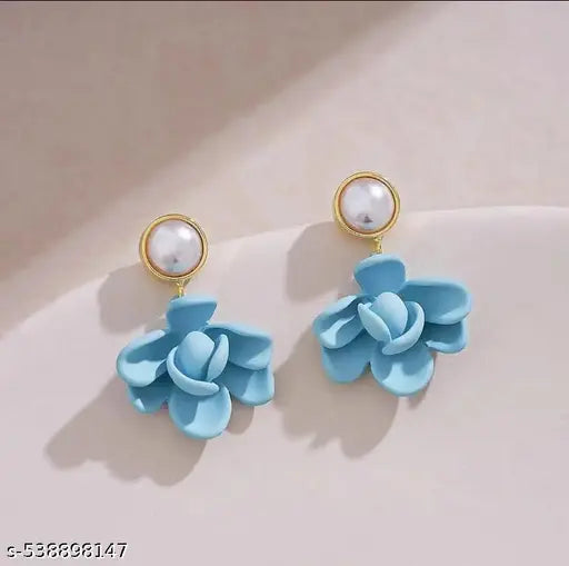 Spring Summer Flower Drop Earrings