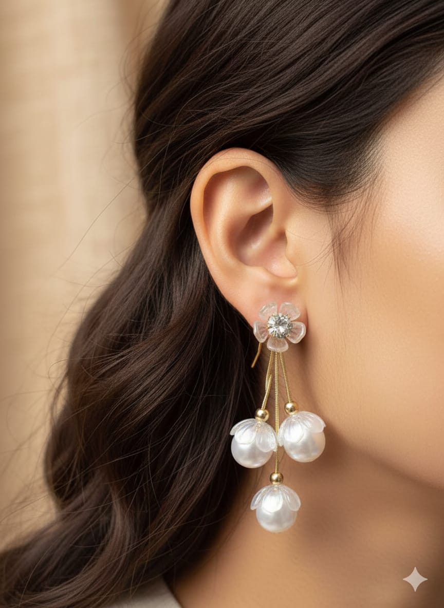 Gold Plated Korean Fashion Earrings