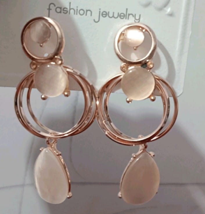 Govindam Rose Gold Plated Crystal Studded Drop