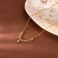 Oval Zircon Wrapped Beads Rope Chain