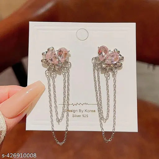 Multi-Hearts Chain Earrings