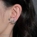 Korean Silver Cuff Earrings