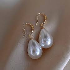 Serena Drops white pearl Earrings