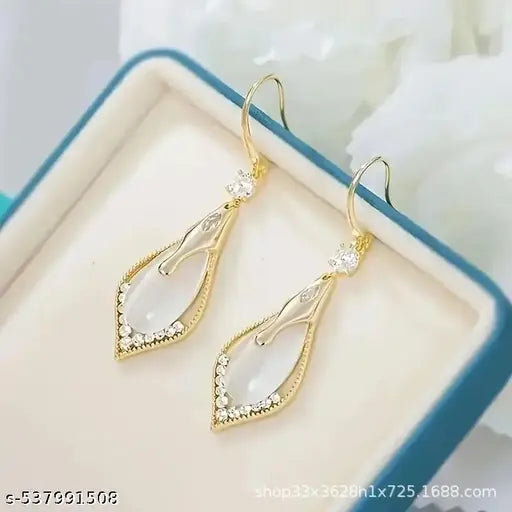 Versatile Opal Long Dangling Earrings