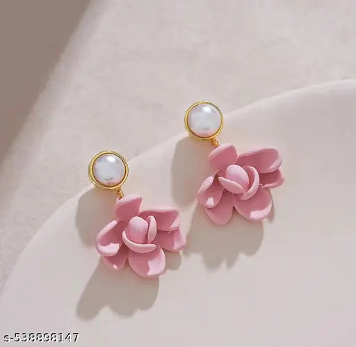 Spring Summer Flower Drop Earrings