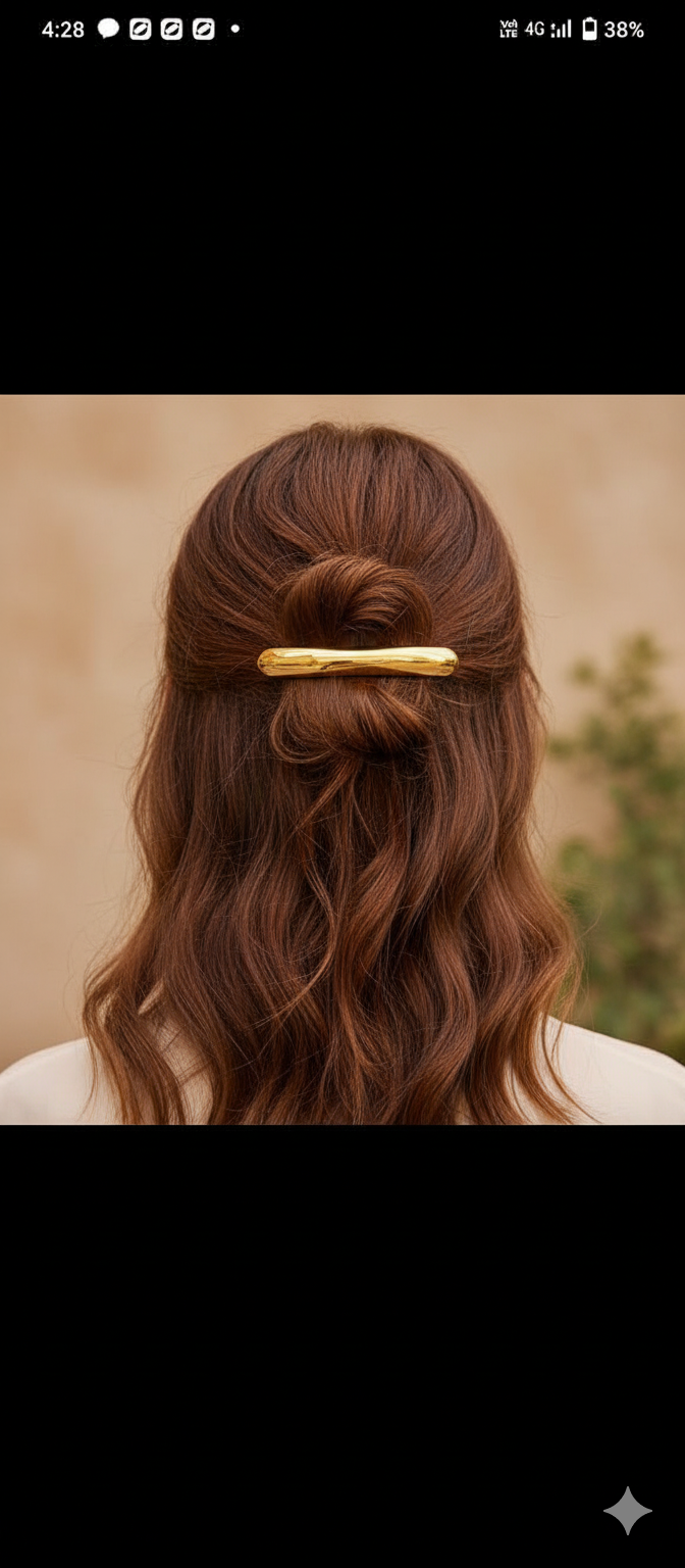 Single Layer 18K Gold Anti Tarnish Hair Accessory