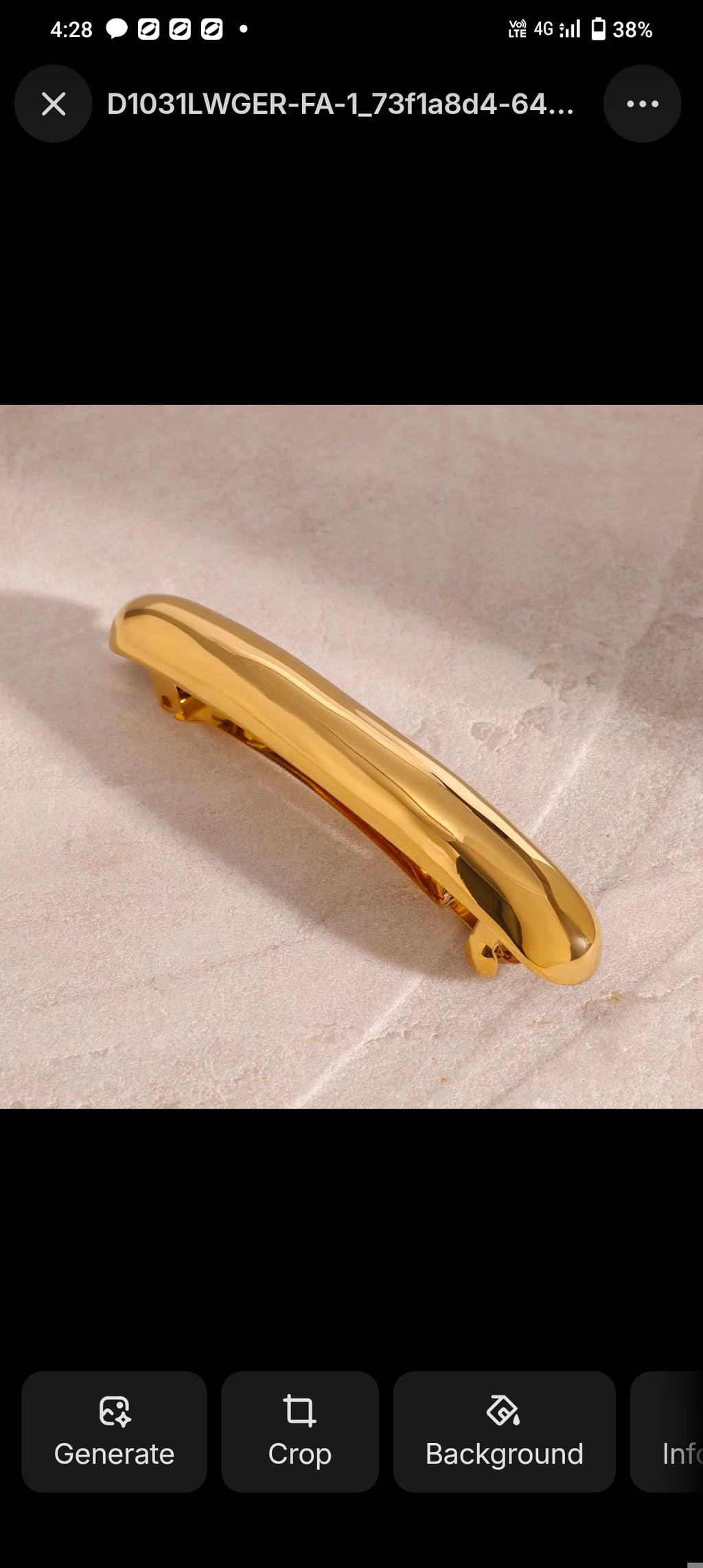 Single Layer 18K Gold Anti Tarnish Hair Accessory