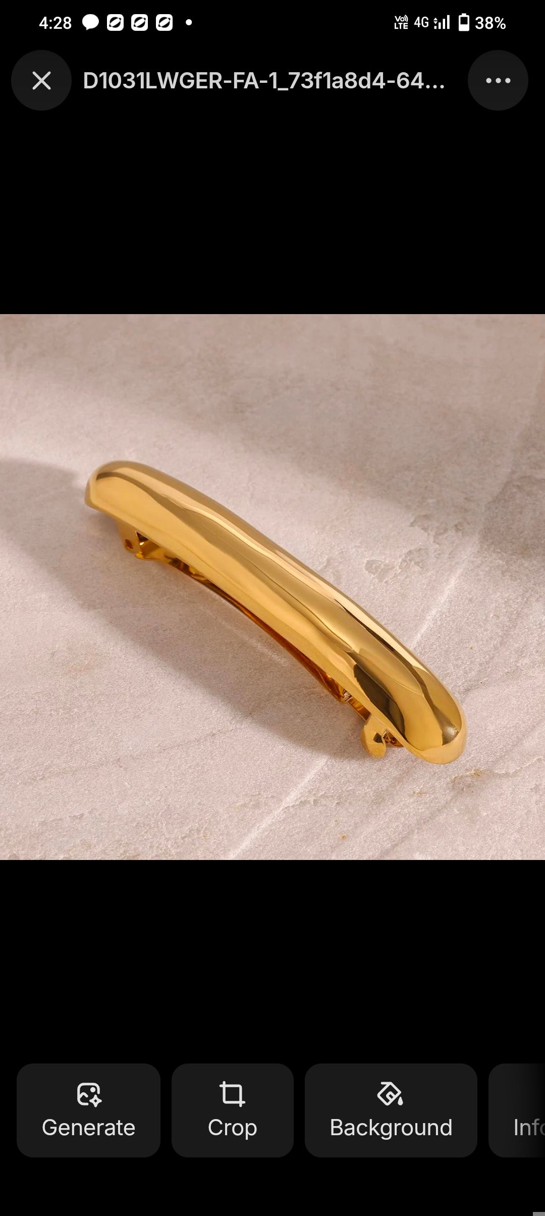 Single Layer 18K Gold Anti Tarnish Hair Accessory