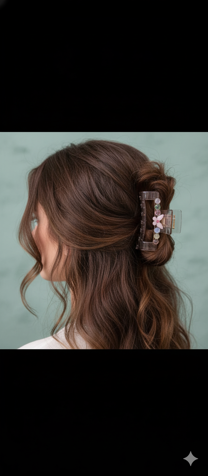 Large Square Hair Claw Clip Premium Hair Accessories ...(1pic)