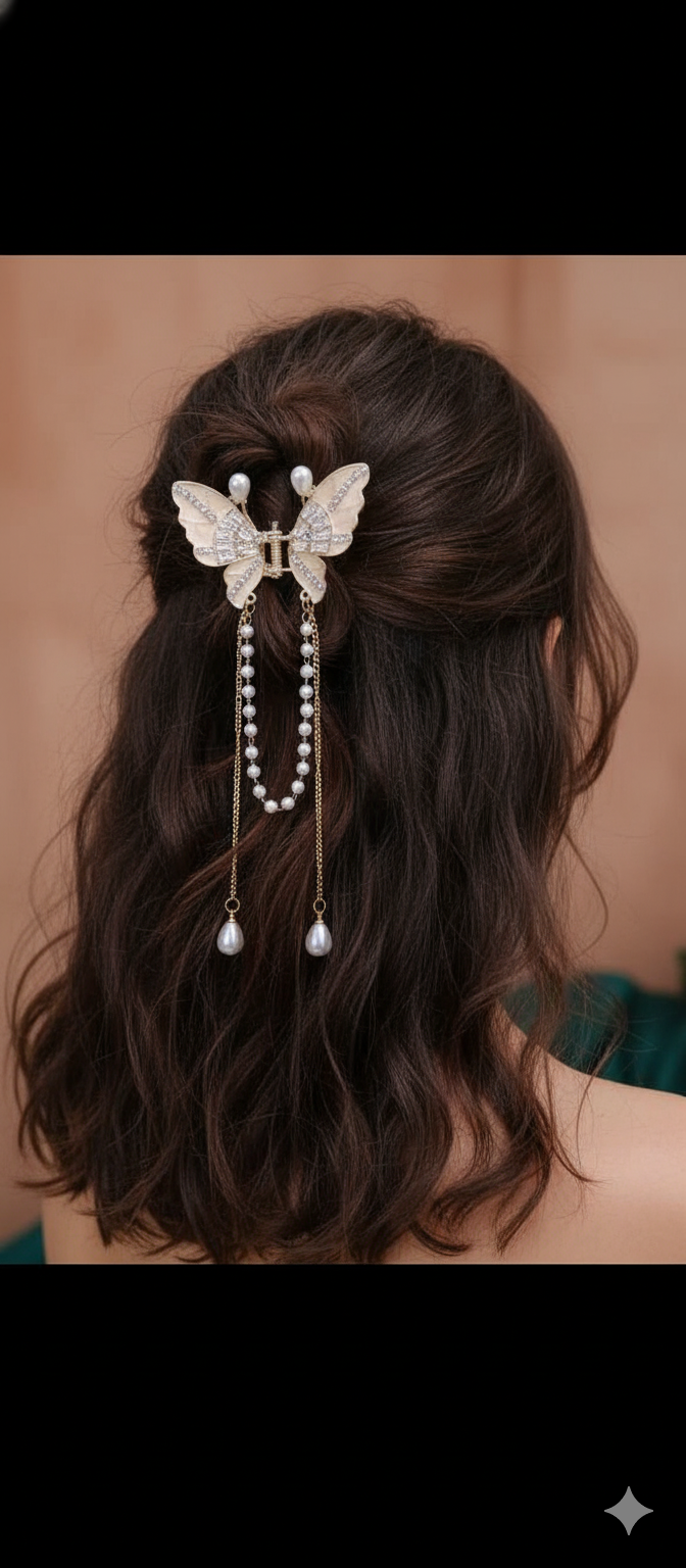 Women Embellished Butterfly Claw Hair Accessory