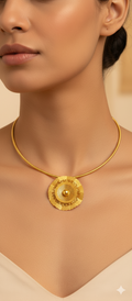 NM CREATION Gold Plated Rudraksh necklace