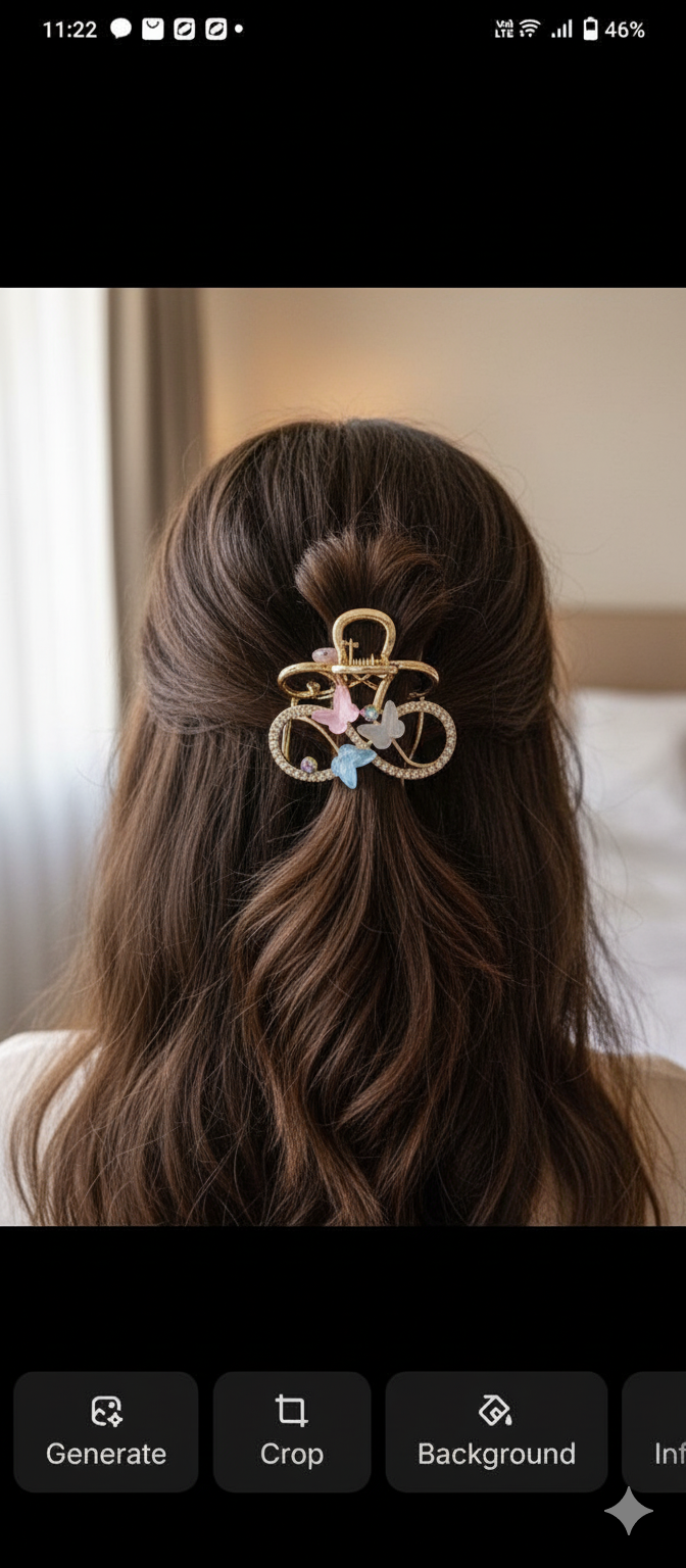 2.3 Inch Metal Alloy Flower Hair Clutcher