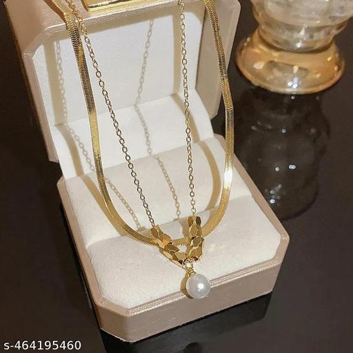 Trendy Double-layer Pearl Necklace With