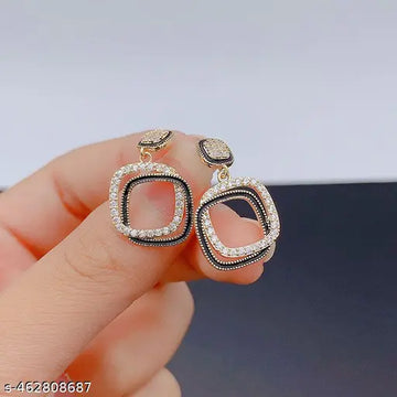 Stones Square Earrings