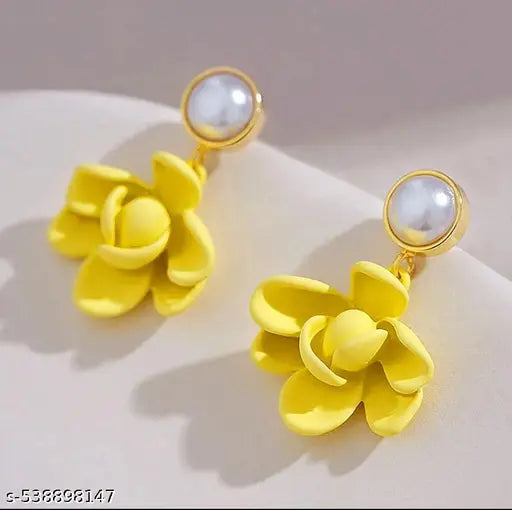 Spring Summer Flower Drop Earrings