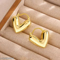 Gold Plated Anti Tarnish Heart Themed Earrings